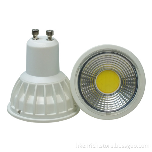 5W GU10 Plastic Coated Aluminum COB LED Spotlight